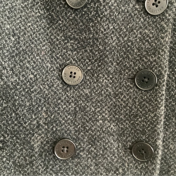 Lauren Ralph Lauren Vintage Double Breasted Tweed Wool Blend Blazer Size 8 - Picture 7 of 16